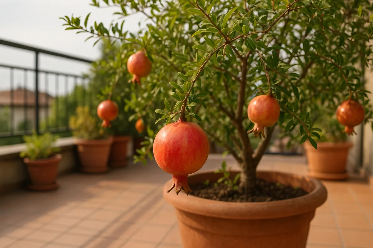 Melograno in vaso sul terrazzo: gestisci meglio l’acqua per frutti saporiti