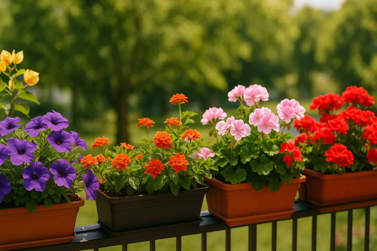 Fiori estivi per balcone soleggiato: quelli che reggono senza ombra