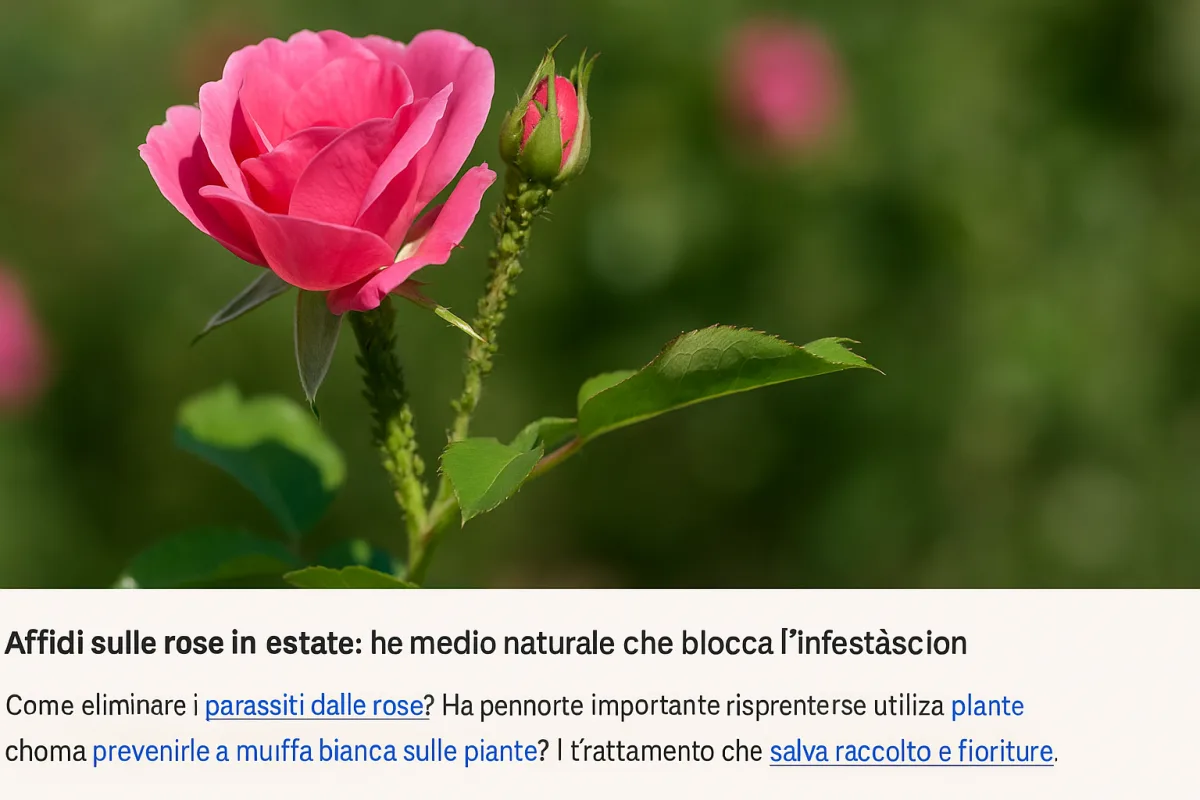 Afidi sulle rose in estate: il rimedio naturale che blocca l'infestazione