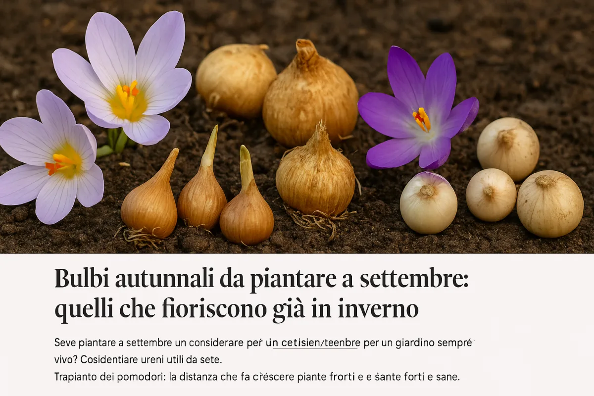 Bulbi autunnali da piantare a settembre: quelli che fioriscono già in inverno