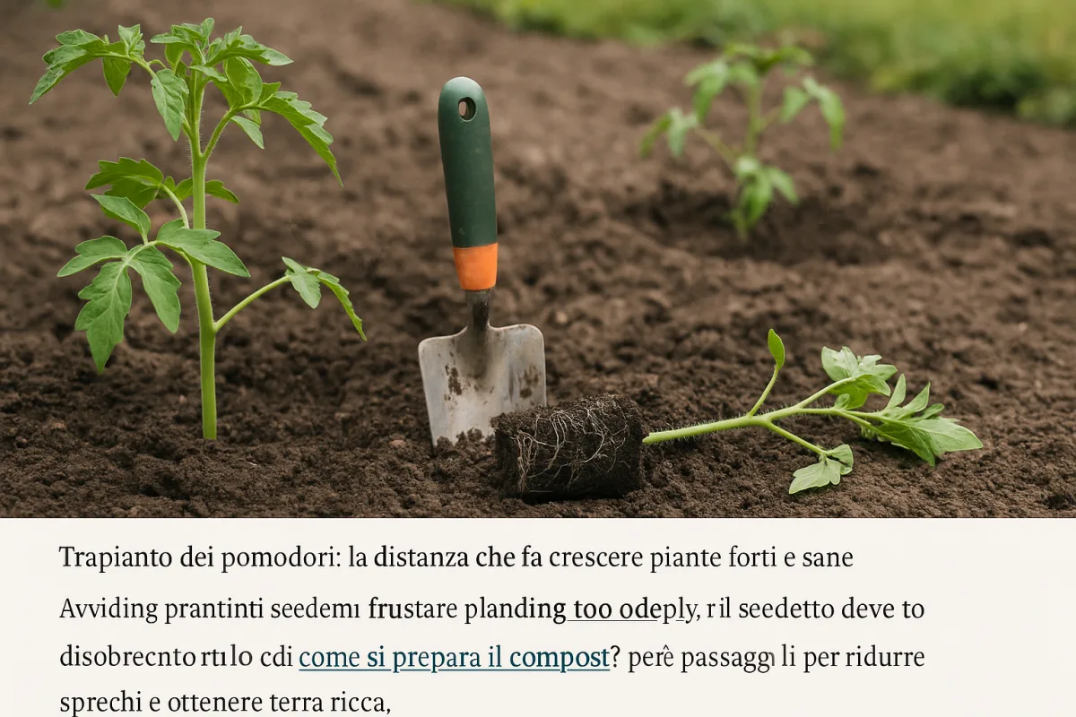 Profondità di trapianto dei pomodori: l'errore che blocca la crescita delle radici
