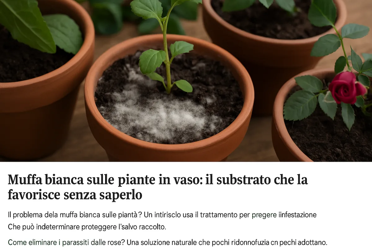 Muffa bianca sulle piante in vaso: il substrato che la favorisce senza saperlo