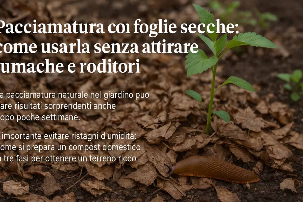 Pacciamatura con foglie secche: come usarla senza attirare lumache e roditori