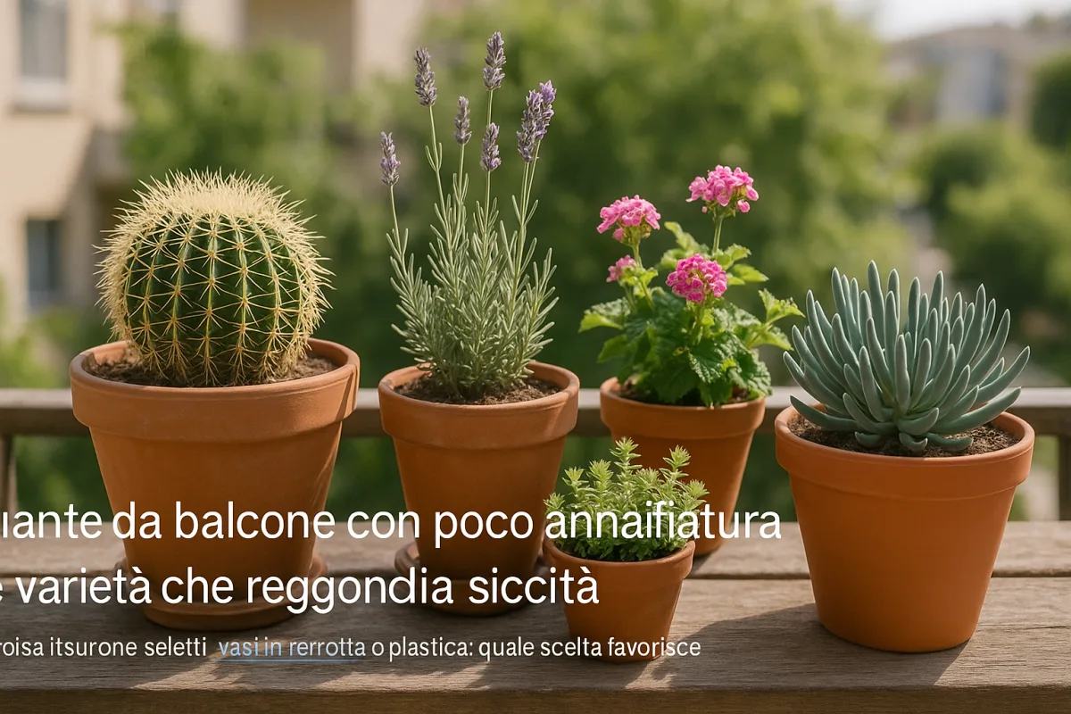 Piante da balcone con poco annaffiatura: le varietà che reggono la siccità