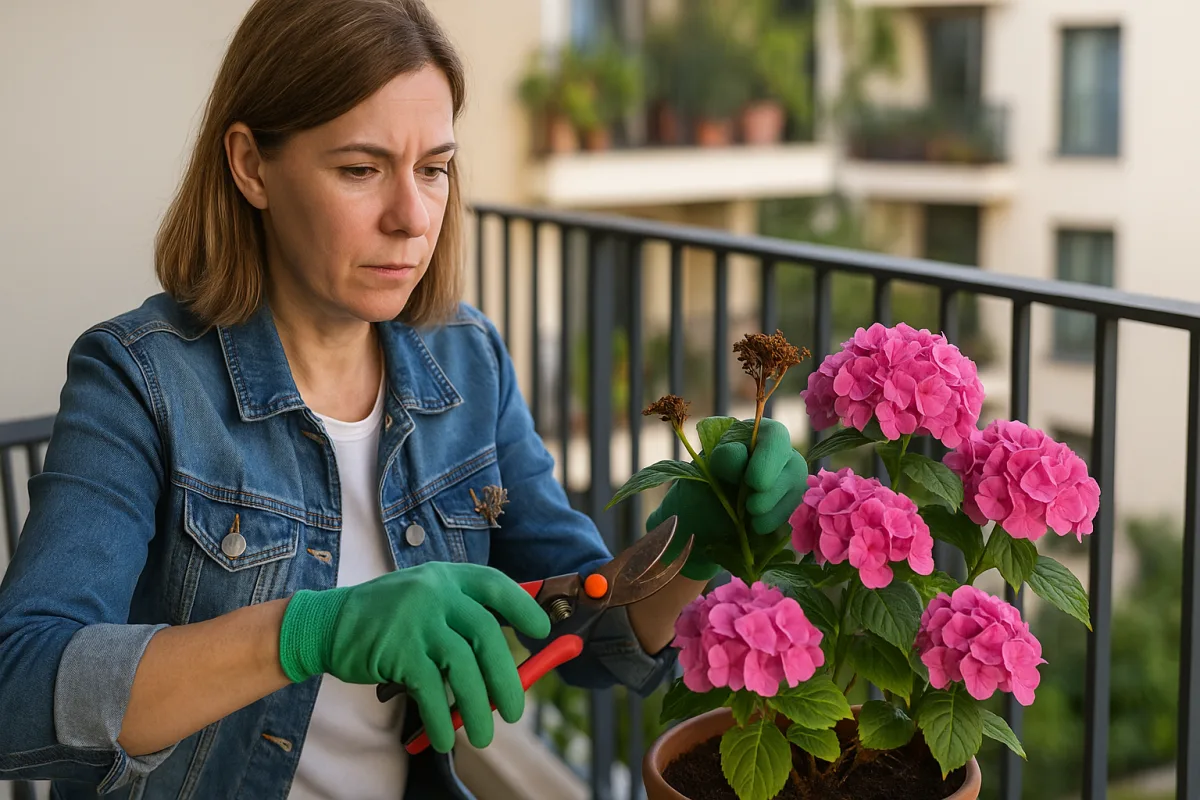 Quando potare le ortensie in vaso sul balcone: il dettaglio che cambia tutto