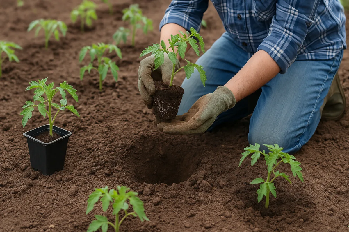 Trapianto pomodori in piena terra: il momento giusto che evita lo shock