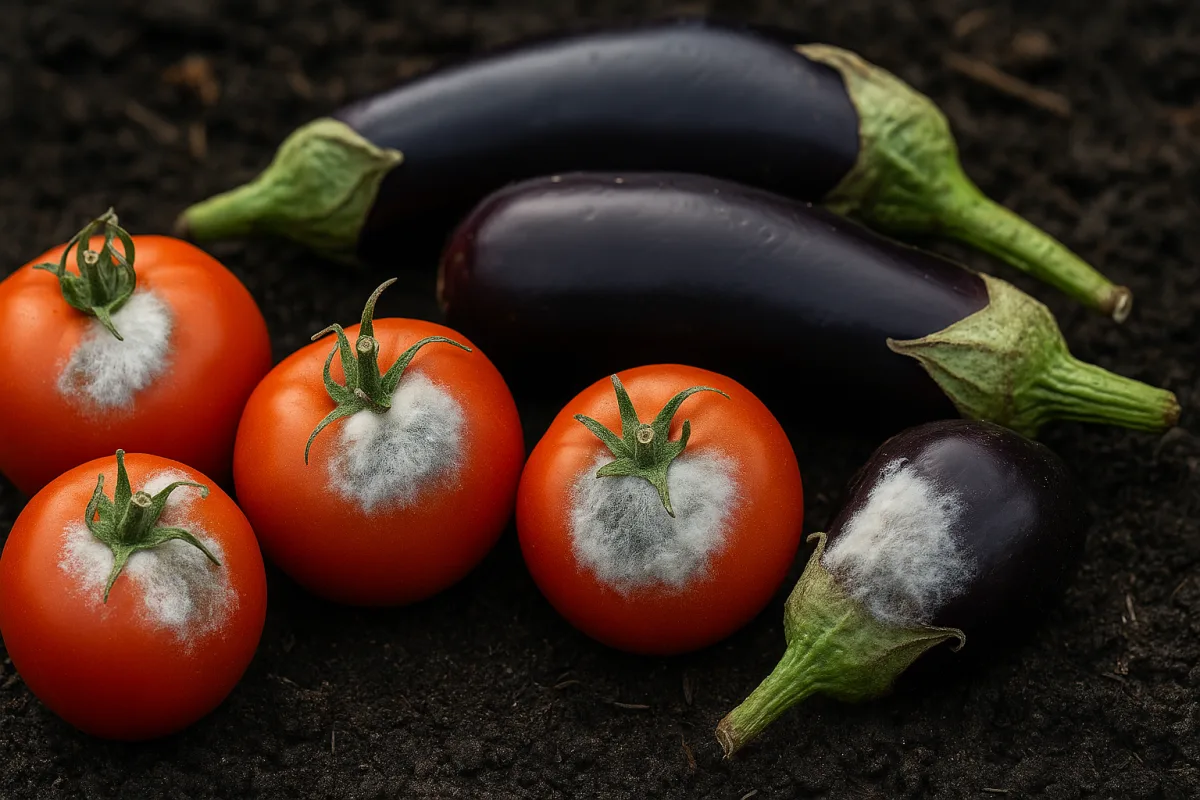Muffa bianca su pomodori e melanzane: il segnale precoce che cambia tutto