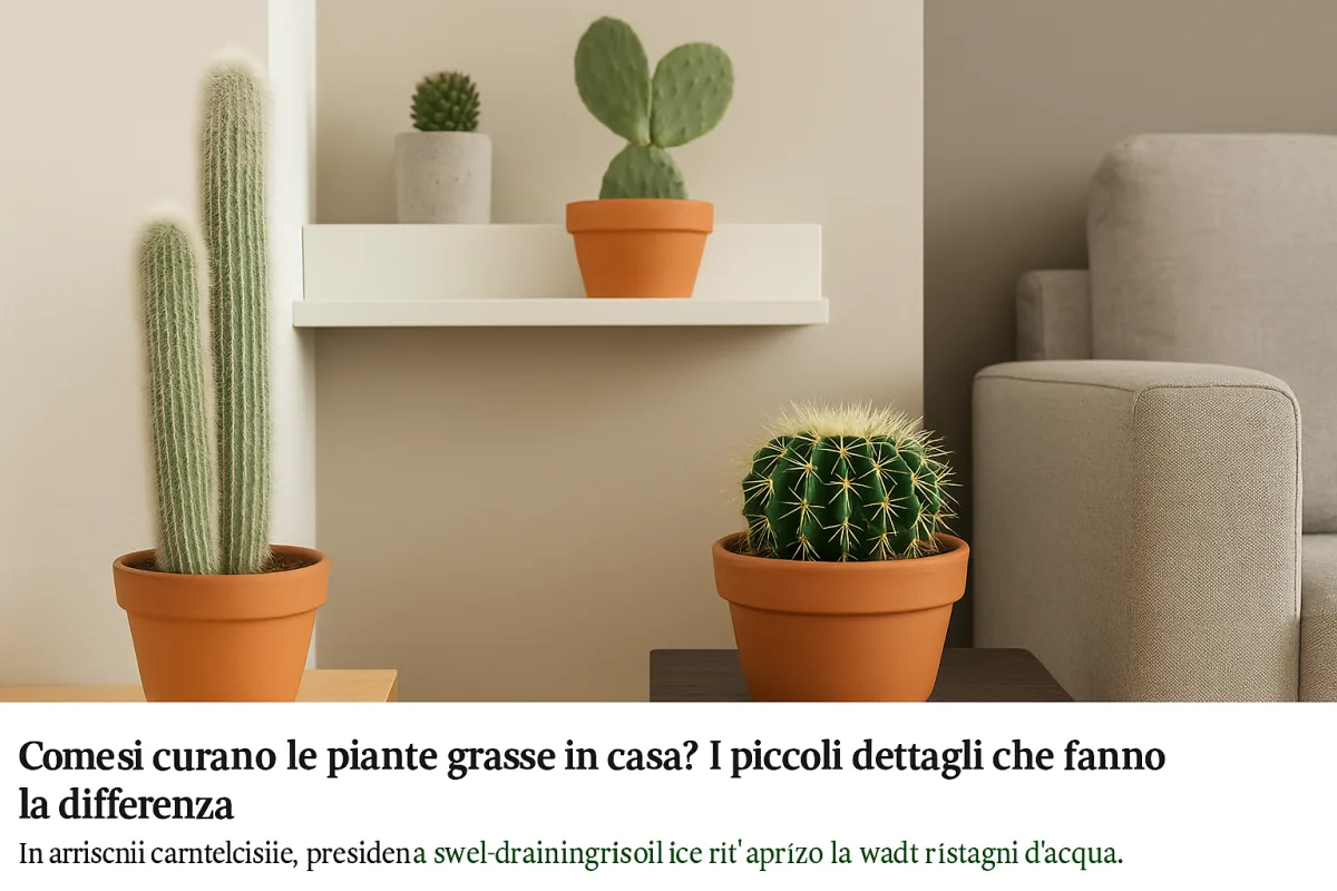 Cactus in appartamento senza finestre soleggiate: le posizioni che funzionano