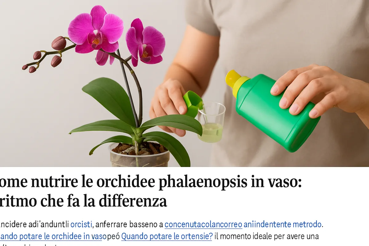 Come nutrire le orchidee phalaenopsis in vaso: il ritmo che fa la differenza