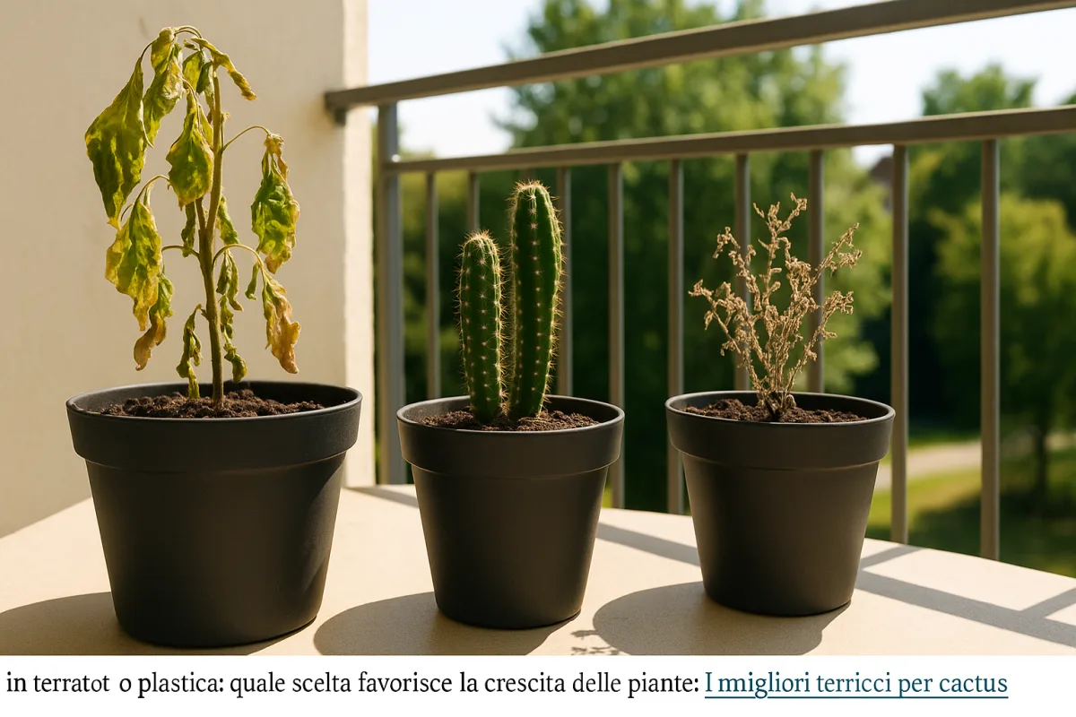 Vasi in plastica sul balcone d'estate: il problema del surriscaldamento