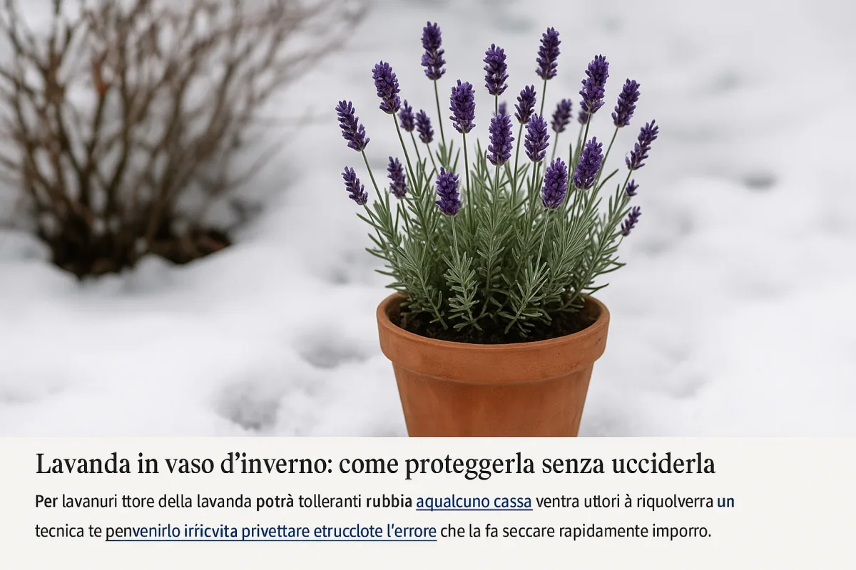 Lavanda in vaso d'inverno: come proteggerla senza ucciderla