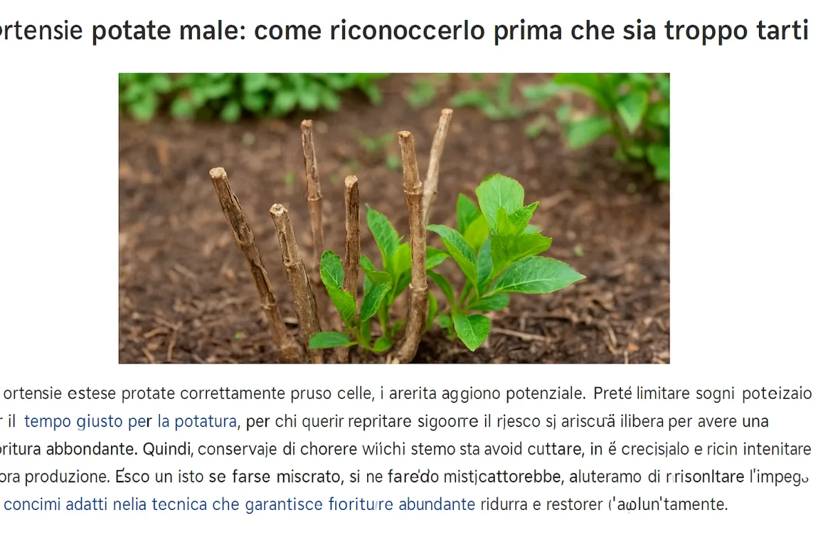 Ortensie potate male: come riconoscerlo prima che sia troppo tardi