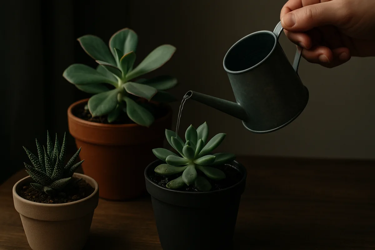 Succulente con poca luce in casa: l'errore di irrigazione più comune