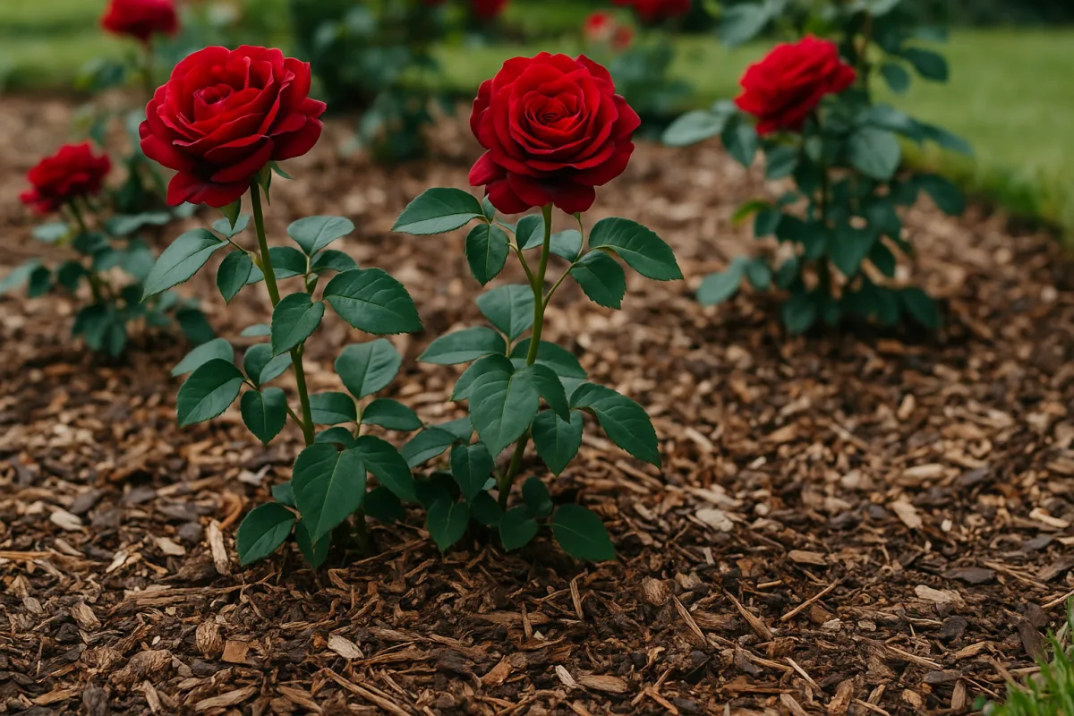 Pacciame organico sotto le rose: il materiale che nutre e protegge insieme